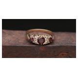 10K Gold Ruby & Diamond  Ring, 2.67g