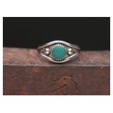 Sterling Silver Turquoise Ring, 3.23g