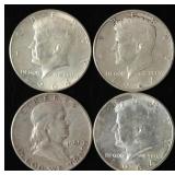 American Silver Half Dollars (4)
