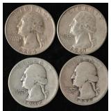 Silver Washington Quarters (4)
