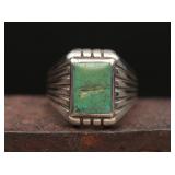 Sterling Silver Southwest Turquoise Solitaire Ring