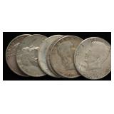 American Silver Half Dollars (6)