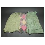 Three Patterned Fabric Aprons