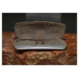 Rimless AO Pince-Nez with Ornate Metal Case, c.