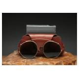 Mid-20th Century Wire-Rimmed Clip-On Sunglasses