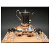8-Piece Silver on Copper & Shannon Crystal Set
