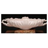 Jeannette Glass Shell Pink Gondola Fruit Bowl