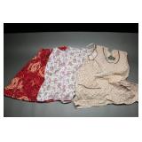 Three Patterned Cotton Aprons