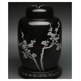 Mirror Black Porcelain Ginger Jar, Taiwan R.O.C.