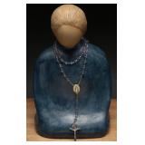 Vintage Rosary With Purple Glass Beads