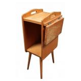 Nevco Folding Wood Side Table With Drop Leaf