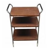 Cosco Chrome, Wood-Grain Rolling Utility Cart