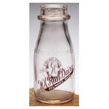 1945 W.A. Ross Dairy 10oz Glass Milk Bottle