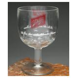 Schlitz Beer Footed Schooner Glass With Logo