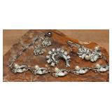 Rhinestone and Faux Pearl Jewelry Set