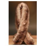 Pastel Mink Fur Shawl Collar With Velvet Lining