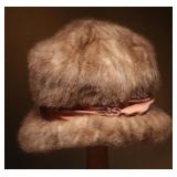 Darcel Pastel Mink Cloche Hat with Satin Bow