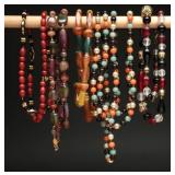 Beaded Costume Jewelry Necklaces Lot
