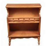 Solid Wood Turned-Leg Magazine Rack Stand