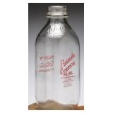 Peninsula Creamery 1948 Quart Milk Bottle ACL
