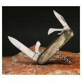 Solingen Mid-Century Horn-Handled Scout Knife