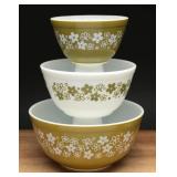 Pyrex Spring Blossom Green Mixing Bowl Set