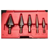 Neiko 5-Piece Step Drill Bit Set with Case