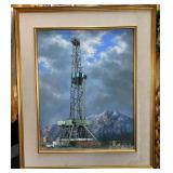 Mario Kontny Original Oil Rig Landscape Painting
