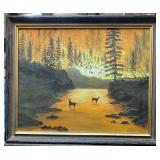 Larry Akers Original Oil 'Montana Fires 2000'