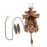 Black Forest Cuckoo Clock, German Carved Wood