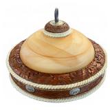 Western Tooled-Leather Style Concho Ceiling Light