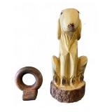 Wallace Forge Pintle Eye and Hand-Carved Dog