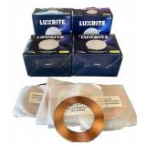 4' LED Recessed Light Set with Copper Trim (4)