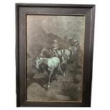 Frederic Remington 'Pack Train' Antique Print