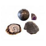 Smoky Quartz & Sliced Agates