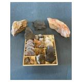 Rock & Mineral Set in Wood Sorting Box 20pc
