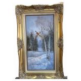 Ferdinand Original Oil 'Pheasant in Flight'