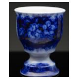 1891 W.H. Grindley Flow Blue Iris Egg Cup