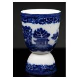 1915 Allertons Flow Blue Willow Double Egg Cup
