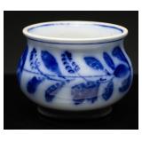 1891 Flow Blue Iris Pattern Ironstone Sugar Bowl