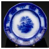 1845 Davenport Flow Blue 'Amoy' Plate