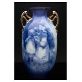 'Babes in the Woods' Flow Blue Mini Urn Vase