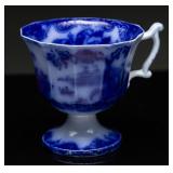 John Wedgwood 'Chapoo' Flow Blue Pedestal Cup
