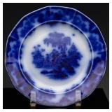 J. & G. Alcock 'Scinde' Flow Blue Dessert Plate
