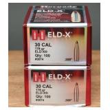 Hornady 30 Cal 178gr ELD-X Hunting Bullets, 190ct
