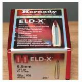 Hornady 6.5mm 143gr ELD-X Hunting Bullets, 75ct