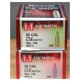 Hornady 30 Cal 178gr ELD Match Bullets, 175ct