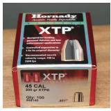 Hornady 45 Cal .451 200gr XTP Bullets, 100ct