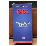 CCI No. 500 Small Pistol Primers - Sealed, 1000ct