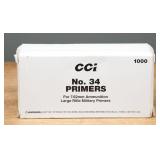 CCI No. 34 Large Rifle Military Primers, 1000ct
